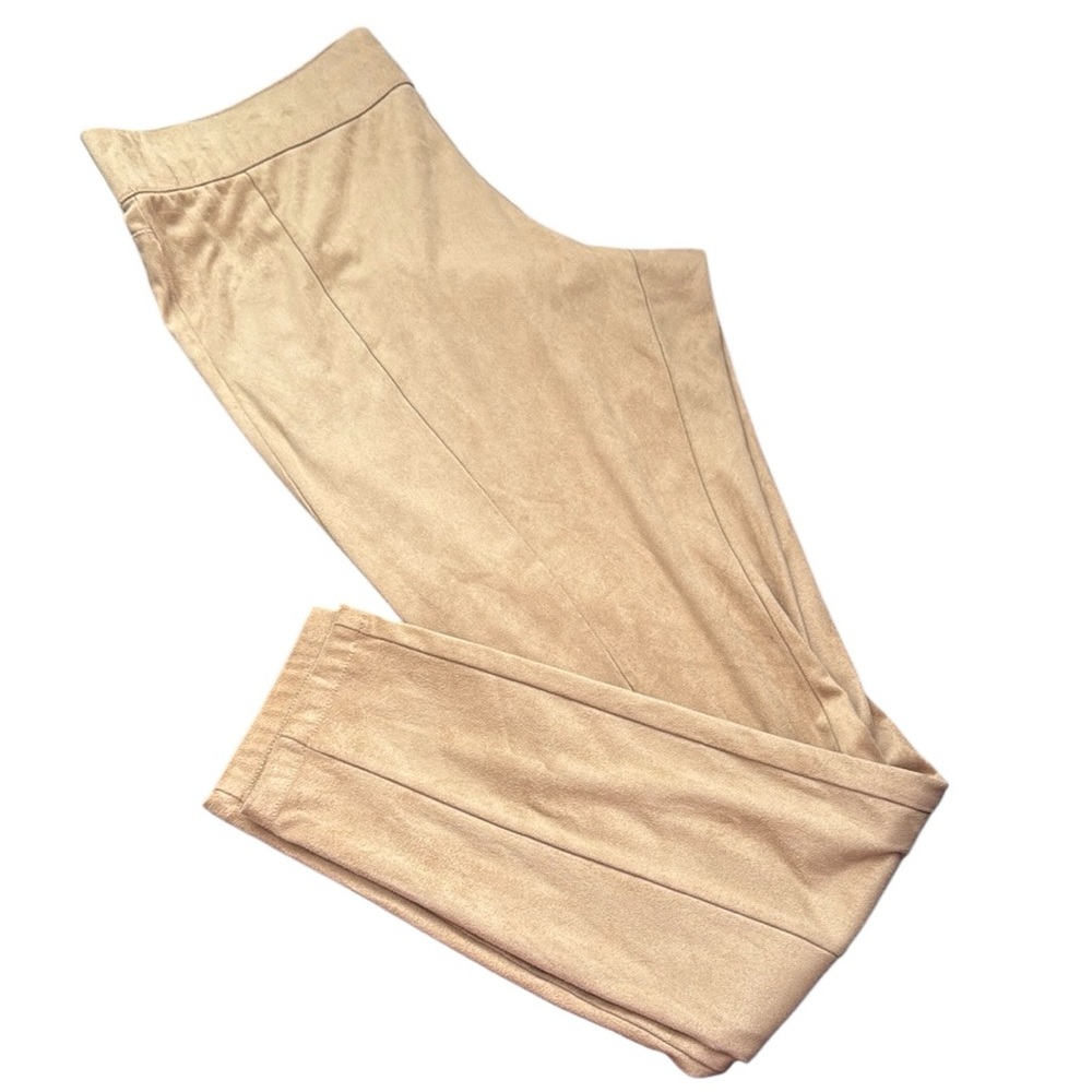 Soho New York& Co Jeans Women’s Faux Suede stretch pull on pants color Tan M